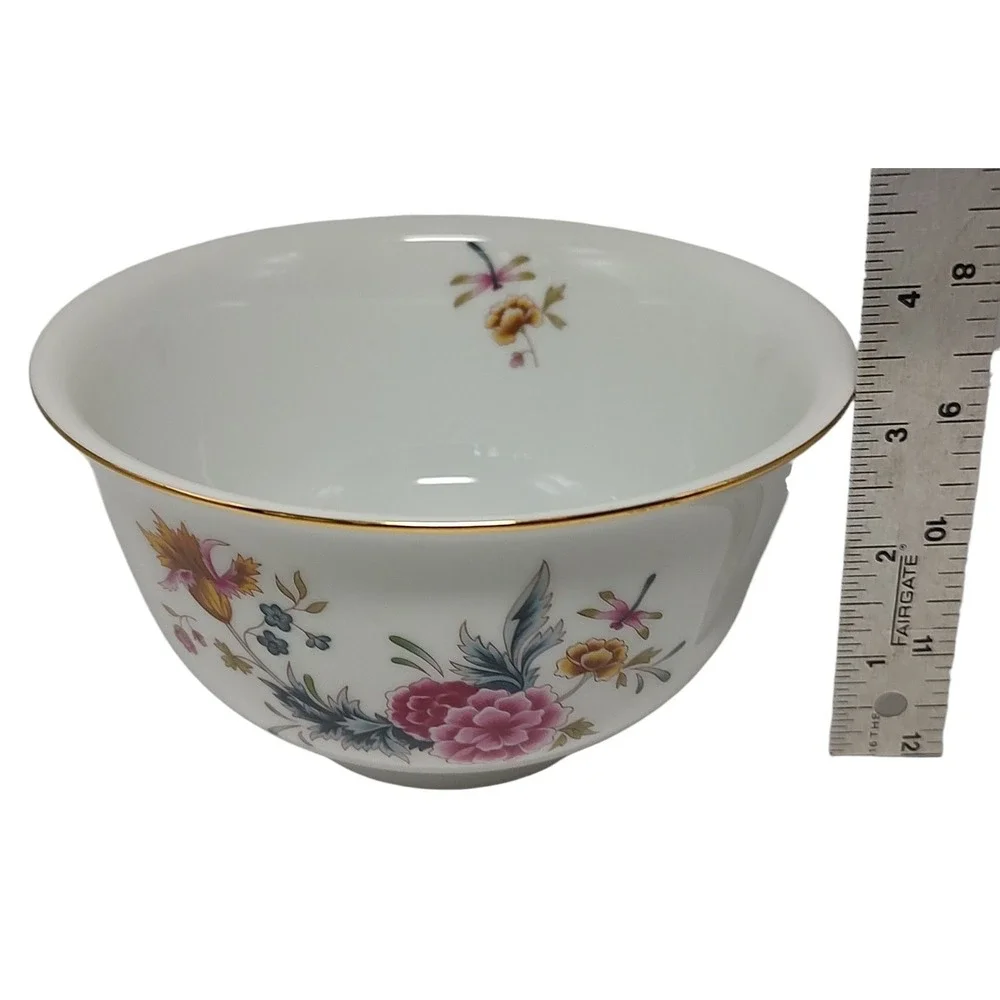 American Avon Heirloom Bowl Independence‎ Day 1981 Porcelain Floral Vintage